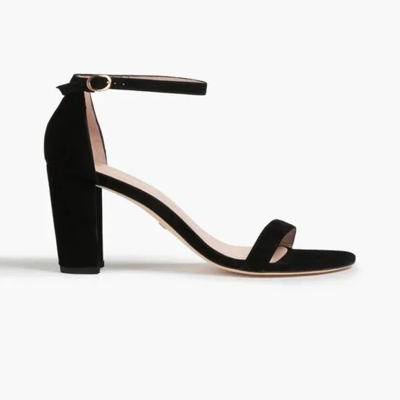 Stuart Weitzman black suede sandal size 39 - Picture 1 of 5
